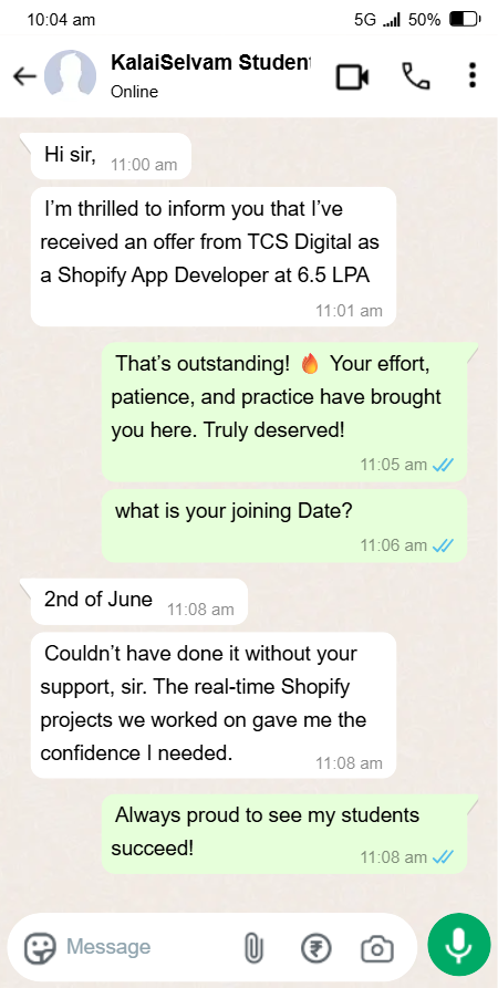 whatsapp student review